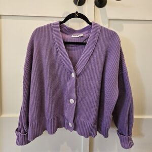 Noisy May Purple Cardigan Sweater Size S